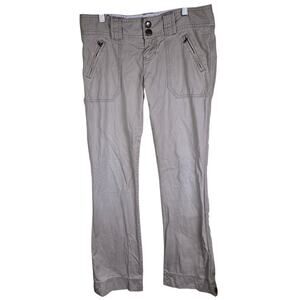 Y2K Abercrombie Fitch Low Rise Beige Jeans Pants Size 2 Bootcut. Flaws